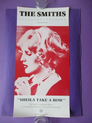 The Smiths Sheila Take A Bow 1987 Promo Poster Rough Trade Candydarling