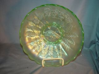 Northwood Carnival Glass Ice Cream Peacock And Urn Ice Green