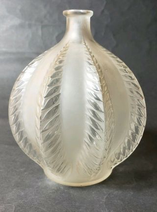 Rene Lalique " Malines " Frosted And Clear Crystal Vase