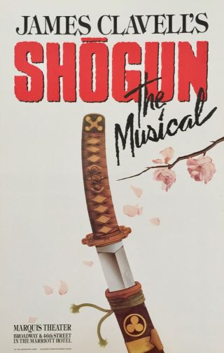 Shogun The Musical 1990 Broadway Window Card Poster 22 " X 14 "