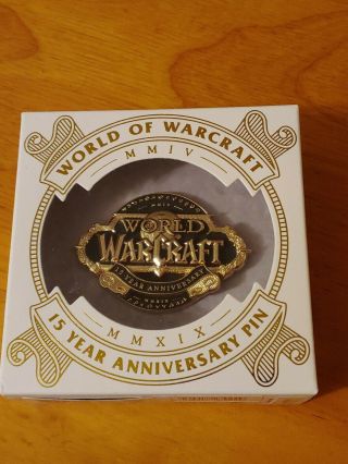 World Of Warcraft 15 Year Anniversary Pin Blizzcon 2019 Le Exclusive