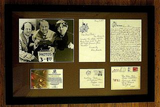 Moe Howard The Three Stooges And Wife Helen Letters W/certificate Authenticity