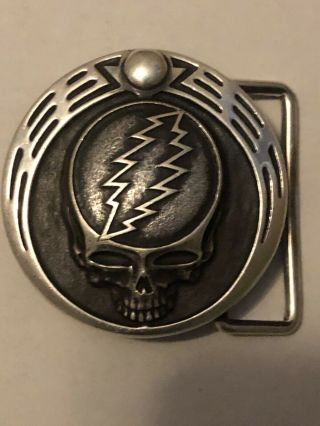 Owsley Stanley 5 Silver Steal Your Face Belt Buckle.