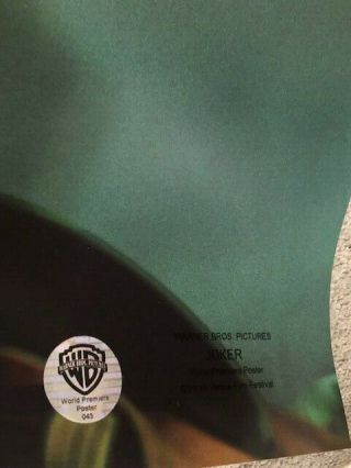 JOKER DS Movie Poster CAST SIGNED Premiere Joaquin Phoenix Todd Phillips Batman 5