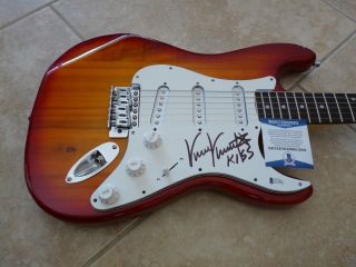 Vinnie Vincent Kiss Invasion Signed Autographed Guitar Bas Beckett Certified 1
