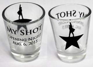 Hamilton Broadway Cast & Crew Only Opening Night Gift Shot Glass