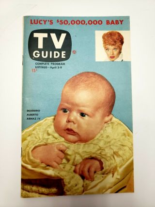 Rare Vintage 1953 Tv Guide " Lucy 