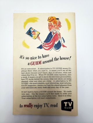 Rare Vintage 1953 TV Guide 