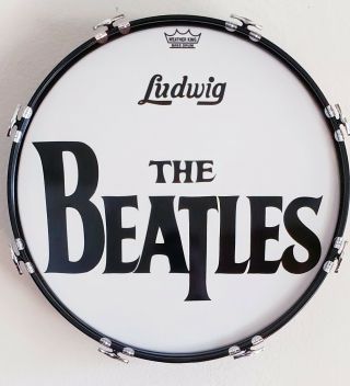 The Beatles,  22 " Wall Mounted Drum With Led Lights,  Drum Lamp.  Ed Sullivan Drum