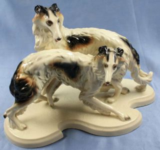 Barsoi Sighthound Figurine Porcelain Cortendorf Germany 1965 Dogfigurine Borzoi