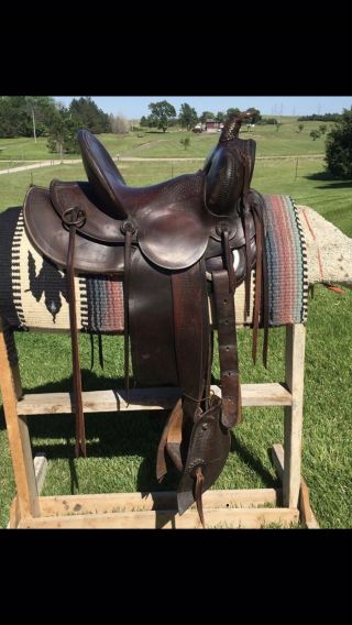 Historical Vintage Saddle Russ Hayden’s Marks Brothers Omaha
