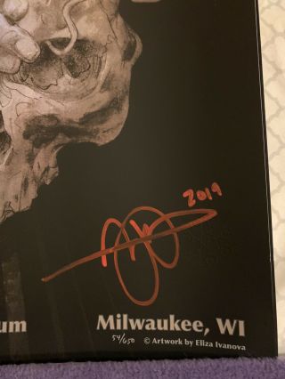 TOOL 10/31/19 Milwaukee Signed Poster Rainbow Foil Ultra Rare Number 54/650 4