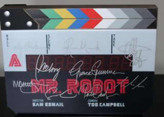 Mr.  Robot – Final Season Limited Edition Clapper Slate Sign Cast Slate Board