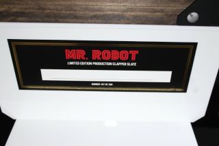 MR.  ROBOT – FINAL SEASON LIMITED EDITION CLAPPER SLATE SIGN CAST SLATE BOARD 7