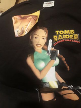 Vintage Lara Croft T Shirt Size Medium Tomb Raider Video Game Nwt