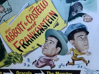 Abbott And Costello Meet Frankenstein (Universal 1948) Half Sheet (22x28) NM, 4