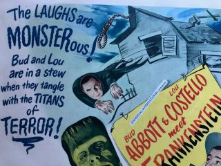 Abbott And Costello Meet Frankenstein (Universal 1948) Half Sheet (22x28) NM, 6