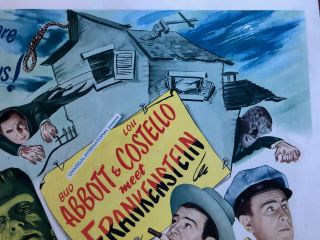 Abbott And Costello Meet Frankenstein (Universal 1948) Half Sheet (22x28) NM, 7