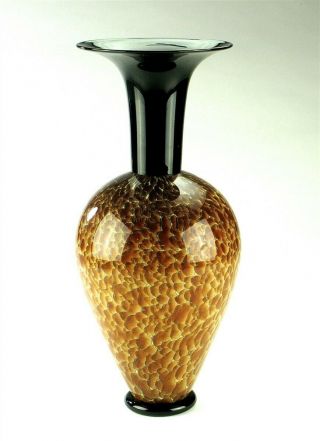 Tortoise Shell Athena Vase - - Classic Urn By Cohn - Stone,  Signed - -