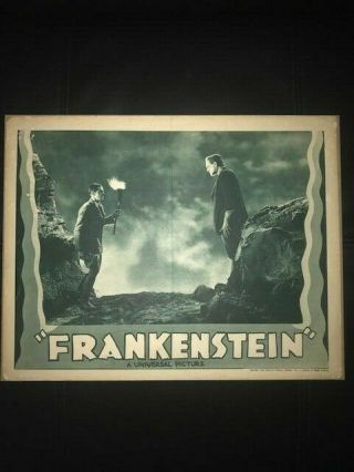 Frankenstein,  Universal Pictures,  R - 1938,  Lobby Card (11 " X 14 ") Rare