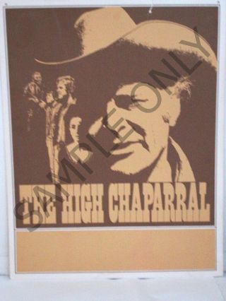 The High Chaparrel Nbc Tv Promo Posters Silk - Screen 22 " X 28 " Poster