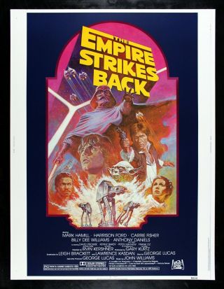 Empire Strikes Back ✯ Cinemasterpieces Star Wars Movie Poster 1982r