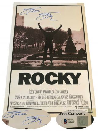 Sylvester Stallone Signed Auto Rocky Fs Movie Poster Bas Authentic Signings 1