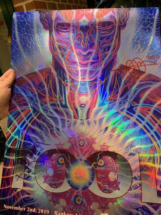 Tool Band Signed By All Poster 76 Alex Grey Indianapolis Nov 2,  2019