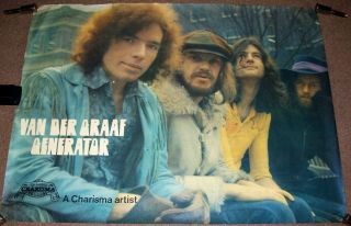 Van Der Graaf Generator Stunning Rare U.  K.  Record Company Promo Poster From 1970