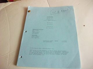 Supernatural - Tv Series - Script - Ep - Nightshifter - W/ Handwritten Notes & Revisions