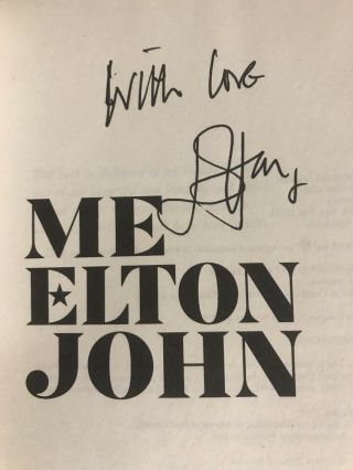 ELTON JOHN SIGNED ME BOOK 1ST PRESSING,  PROOF,  SALES RECEIPT BOOK SOUP LA 3