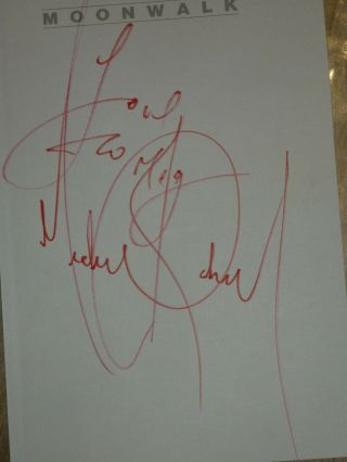 Michael Jackson vintage autograph signed Moonwalk book page - PSA & Epperson QO 3