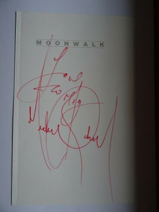 Michael Jackson vintage autograph signed Moonwalk book page - PSA & Epperson QO 5