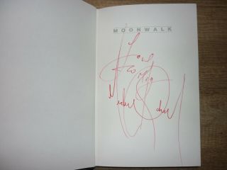 Michael Jackson vintage autograph signed Moonwalk book page - PSA & Epperson QO 7