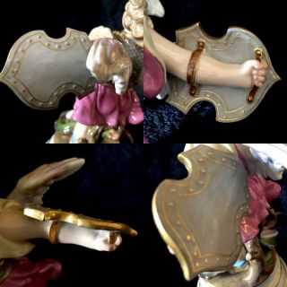 Rare Antique meissen porcelain L113 Cupid As A Hero Slaying A Dragon 8