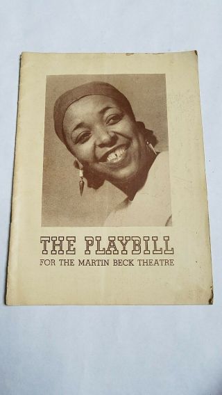 Vintage Broadway Playbill 165 - 1940 Cabin In The Sky Ethel Waters Martin Beck