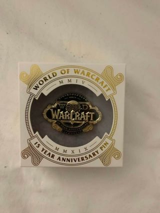 World Of Warcraft 15 Year Anniversary Pin Blizzcon 2019 Exclusive