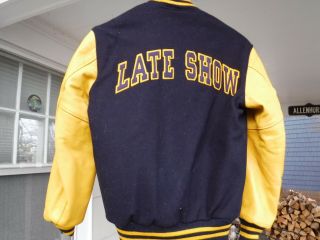 Late Show With David Letterman Varsity Jacket Medium Ebbets Field Flannels