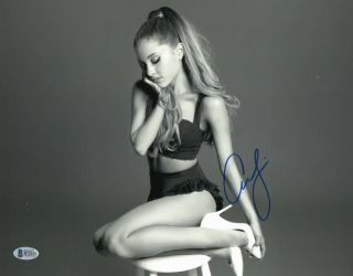 Sexy Ariana Grande Signed 11x14 Photo Authentic Autograph Beckett Bas 1