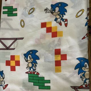 Rare Vintage Sega Sonic the Hedgehog Twin Sheets Cutter Fabric So Rad 3