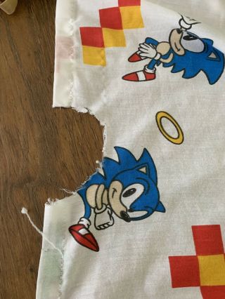 Rare Vintage Sega Sonic the Hedgehog Twin Sheets Cutter Fabric So Rad 4