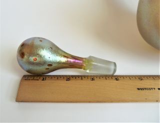 Antique LOETZ ASTRAA Candia Silberiris Iridescent Art Glass Decanter Bottle Vase 11