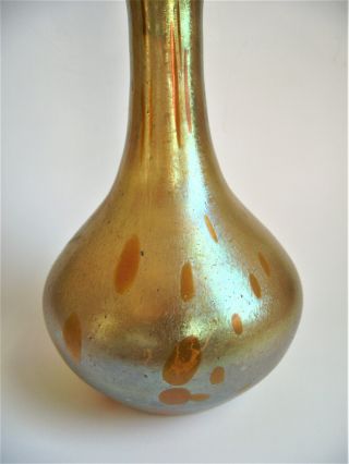 Antique LOETZ ASTRAA Candia Silberiris Iridescent Art Glass Decanter Bottle Vase 7