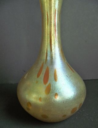 Antique LOETZ ASTRAA Candia Silberiris Iridescent Art Glass Decanter Bottle Vase 9