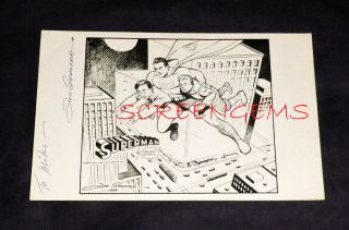 Superman Creator Joe Shuster Signed Comic Book Artist Dc Comics Icon Autograph