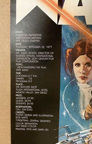 Star Wars poster Ultra - Rare American Marketing Association,  1977 10