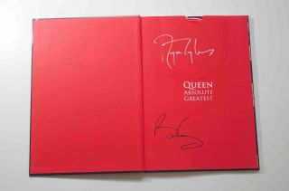 Queen Absolute Greatest Deluxe Book Edition Signed By Brian May And Roger Taylor