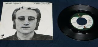 John Lennon Signed Single Mind Games 1868 45 Lp
