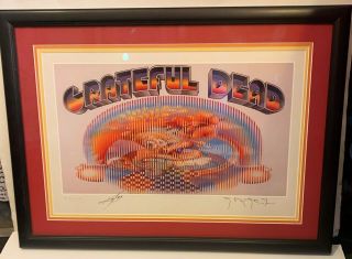 Grateful Dead " Ice Cream Kid/rainbow Foot " Poster Print Signed Mouse Kelly