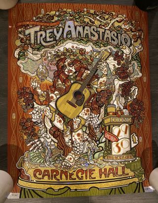 Trey Anastasio Carnegie Hall Guy Burwell 10/60 Foil Not Pollock Poster Print